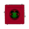 DECO Gniazdo pojedyncze z/u DATA z kluczem czerwony DGZK