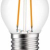 LED lamp, E27, 1 W, 120 lm, 240 V (DC), 240 V (AC), 2700 K, clear, warm white, E, P27C1W7