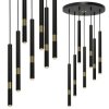 Lampa wisząca MONZA BLACK / GOLD 7xG9 8W MLP6385 Milagro