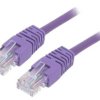 Patch cord U/UTP, Cat 5e, RJ45 wtyk z obu stron, linka, CCA, PVC PP12-0.25M/V