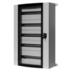 Szafa metalowa MISTRAL szklane drzwi - 600x1050x200 mm 144 modułów, 6 rzędów...