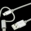 LTCUB1MGR 3-in-1 cable 1m Lightning, USB Type-C, micro-B.