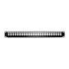 Qoltec Patch panel RACK 24 porty UTP blank Czarny