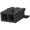Pin header, 2 pole, pitch 3 mm, straight, black, 2-1445050-2