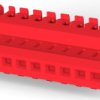 Socket housing, 10 pole, pitch 2.54 mm, angled, red, 4-640620-0