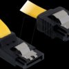 82470 SATA 3 Gb/s Cable straight to upwards angled 20 cm yellow