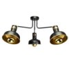 Lampa Sufitowa Margo 3Xe27 Black/Gold 3Xe27 Mlp6212 Milagro