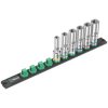 Wera 05005470001 Magnetic Socket Rail C Deep 1 Socket Set, 1/2" Drive, 6 pc