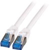 Patch cable, highly flexible, RJ45 plug, straight to RJ45 plug, straight, Cat 6A, S/FTP, LSZH, 0.15 m, white, K5525FWS.0,15