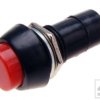 Przełącznik przyciskowy PBS81RB;3A; 250V;okrągły czerwony;ON-(OFF);RoHS