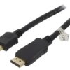 Mc.2200.1112.030Bk Kabel Displayport 1.1 Displayport Wtyk, Hdmi Wtyk Pvc 3M