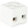 Porcelain terminal block, 2 pole, 0.5-9.0 mm², clamping points: 2, white, screw connection, 24 A, 157/ 2