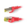 Przewód sieciowy Lanberg Ethernet Patchcord S/FTP 6a 0,25m - czerwony