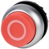 Pushbutton, unlit, groping, waistband round, red, front ring silver gray, mounting Ø 22.5 mm, 216655