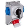 Zestaw C16-48.2N Przełącznik L-0-P + Wtyk 16A 3P+N+Z/2X16a 2P+Z Ip44 971652