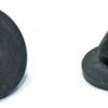 Enclosure feet, straight, CR, (H x Ø) 10.6 mm x 12 mm, black, 02540127010