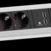 902.0253 DESK 3x protective contact 1x USB charger 1x ABD GST18