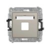 MINI Mechanizm gniazda multimedialnego pojednczego bez modułu (standard Keystone) taupe 60MGM-1P