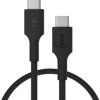 KABEL USB-C / USB-C Greencell PowerFlex 30cm PD 100W czarny silikonowy