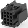 Socket housing, 12 pole, pitch 4.2 mm, straight, black, 1-640512-0