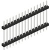 Pin header, 15 pole, pitch 2 mm, straight, black, SLY512215Z