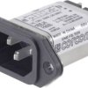 TE Connectivity 6609006-1 1EEJ1 Filtr sieciowy z gniazdem nie generującym ciepła 250 V/AC 1 A 10 mH 1 szt.