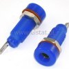 Gniazdo banan lab.4mm 10A niebieskie