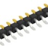 Pin header, 10 pole, pitch 2.54 mm, straight, black, 10080361