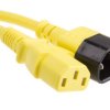 Przewód zasilania złącze A: IEC C13 złącze B: IEC C14 2m 6 A 250 V 0,75 mm2 Żółty