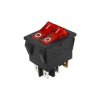 Przełącznik klawisz duży powójny podświetlany 230V