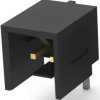 Pin header, 2 pole, pitch 2.54 mm, angled, black, 2-644489-2