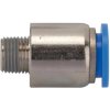 Push-in fitting, L 35.1 mm, 10 bar, plastic/brass, nickel-plated, for hose, 109192