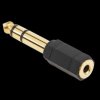 Przejscie Jack 6.3mm wtyk - Jack 3,5mm gniazdo metalowe złote CB-90174
