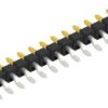Pin header, 15 pole, pitch 2.54 mm, straight, black, 10080376