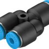 Złączka pneumatyczna Wciskane 6 mm Wciskane 4 mm Festo Adapter rozgałęźny do rur