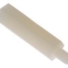 Kołek dystansowy gwint M4 x M4 długość 25mm Nylon 66 Męski/żeński Sześciokątny RS PRO