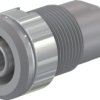 4 mm socket, flat plug connection, mounting Ø 12.2 mm, CAT III, gray, 23.3000-28