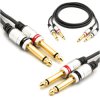 Kabel 2x Jack - 2x Jack 6,3 Mono 1,5m Vitalco MK48