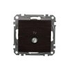 Gniazdo TV przelotowe (10dB), wenge, efekt drewna, Sedna Design i Elements SDD181478