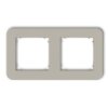 Mini Ramka Uniwersalna Podwójna Zaokrąglona Z Tworzywa Taupe 60Mrtz-2