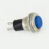Przełącznik przyciskowy okrągły metal, off-(on) niebieski