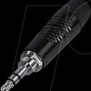 RTP3C-BAG 3.5mm stereo 3-pin jack plug, black housing
