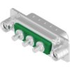 D-Sub plug, 2 pole, 2W2C, equipped, straight, solder pin, 302W2CPXX69A50X