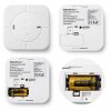 52655 Bezprzewodowy Czujnik tlenku węgla (czadu) z baterią detektor CO TUYA Wi-fi żywotność sensora 10 lat alarm 85dB LED