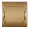 LOGO Przycisk /dzwonek/ złoty metalik 8LWP-4