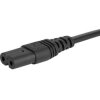 Power cord, Europe, plug type C, straight on C7 socket, straight, H05VVH2-F2x0.75 mm², black, 2 m, 6013.0474