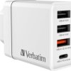 Charger, GaN, CHR-30EU2, 30W, white2x USB-A, 1x USB-A QC, 1x USB-C PD