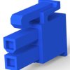 Socket header, 2 pole, pitch 4.2 mm, straight, blue, 2029097-2