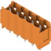 Pin header, 5 pole, pitch 5 mm, straight, orange, 1581810000