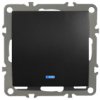 Quadra Włącznik Schodowy Podświetlany Czarny